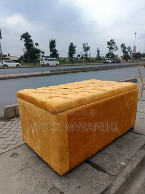 Ottoman With Storage Unit or Waiting, Mustard 