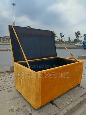 Ottoman With Storage Unit or Waiting, Mustard 