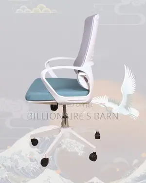 White Ergonomic Mesh Office Chair | Adjustable High-Density Foam Seat