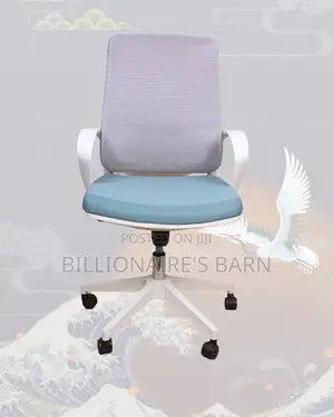 White Ergonomic Mesh Office Chair | Adjustable High-Density Foam Seat