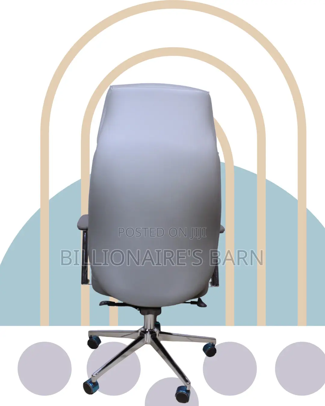 Grey Executive Leather Office Chair (Durable) — Moving Fast