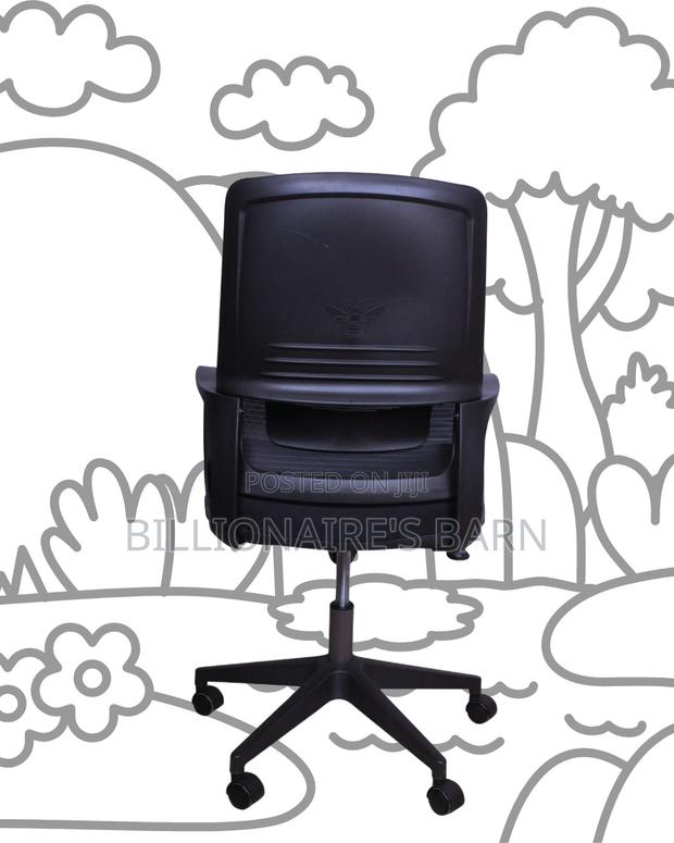 Black Ergonomic Mesh Office Chair | Heavy-Duty Headrest Support - thumbnail 3