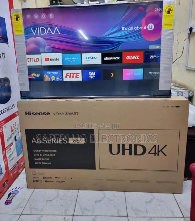 Dolby Vision - 55" Uhd Hisense Vidaa Os Smart Frameless Tv - A6 Series - main view