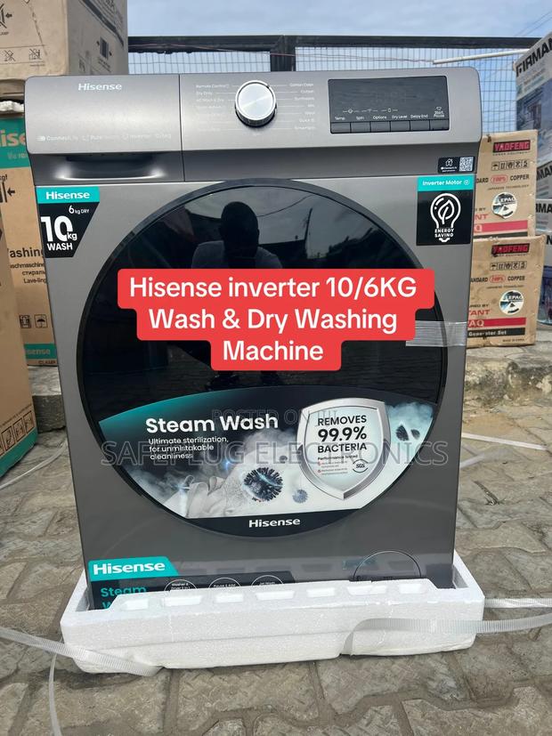 Hisense Front Loading 10kg Wash 6kg Dry Washing Machine - main view