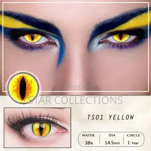Yellow Halloween Contact Lens