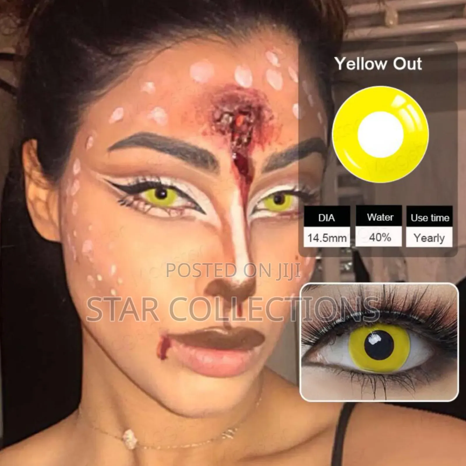 Yellow Halloween Contact Lens