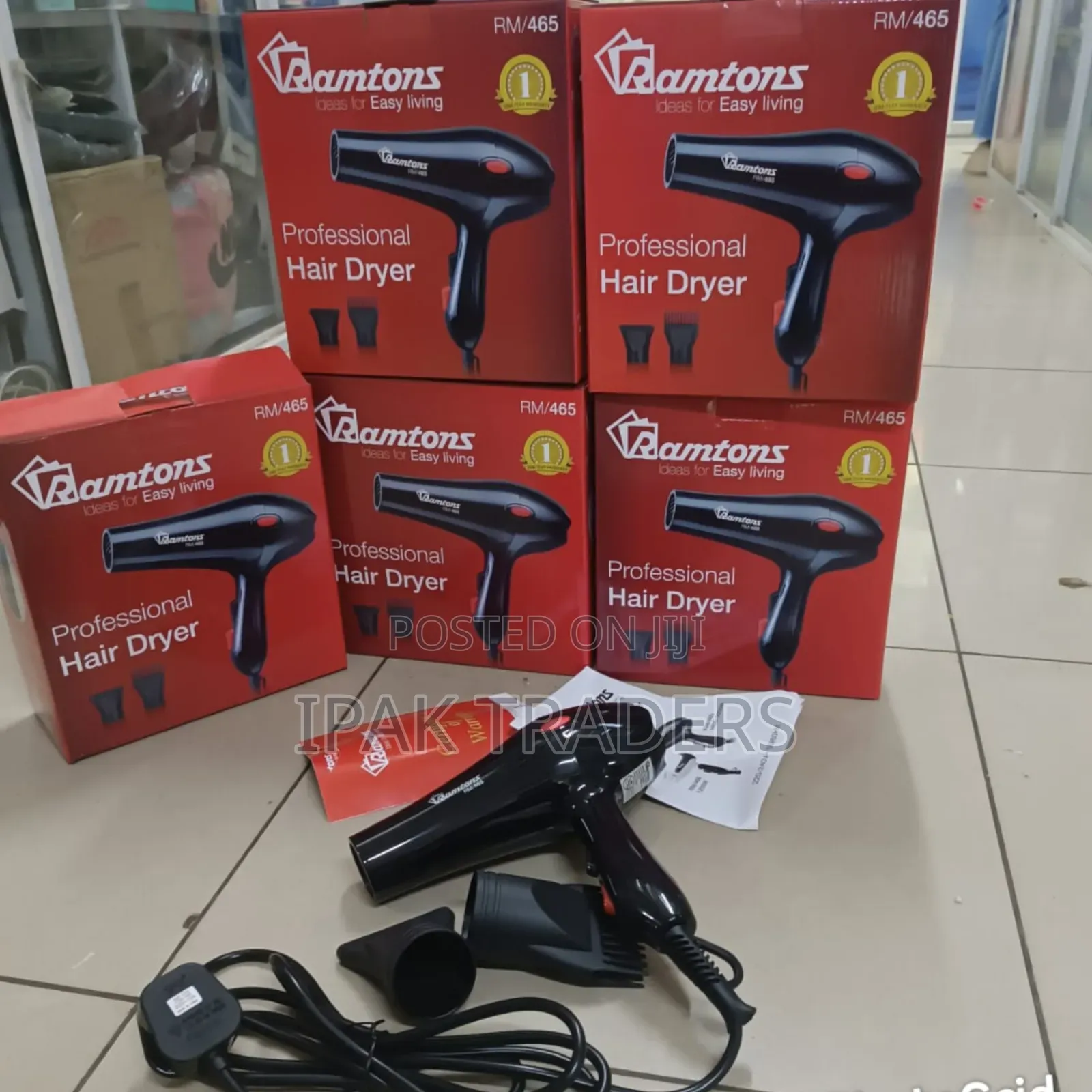 Ramtons Black Hair Dryer- Rm/465