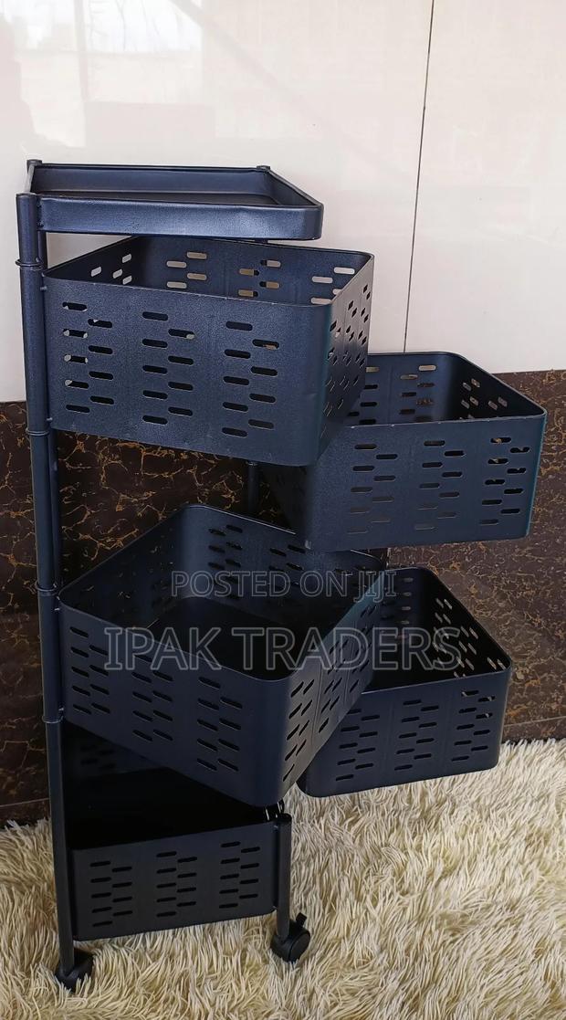 *Rotating Kitchen Organizer*
*Mettallic Vegetable Rack*
5tier - main view