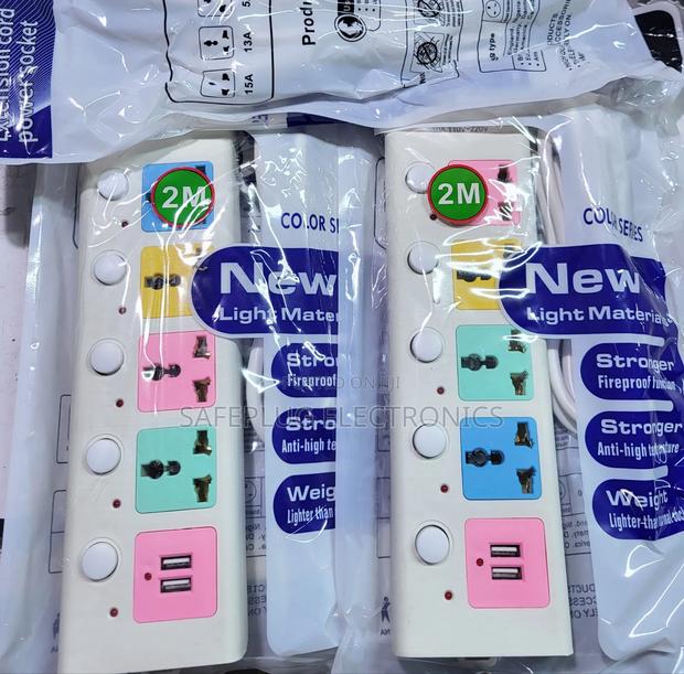 New 4 Way - 2 Meters Switch Extension With Usb Ports
