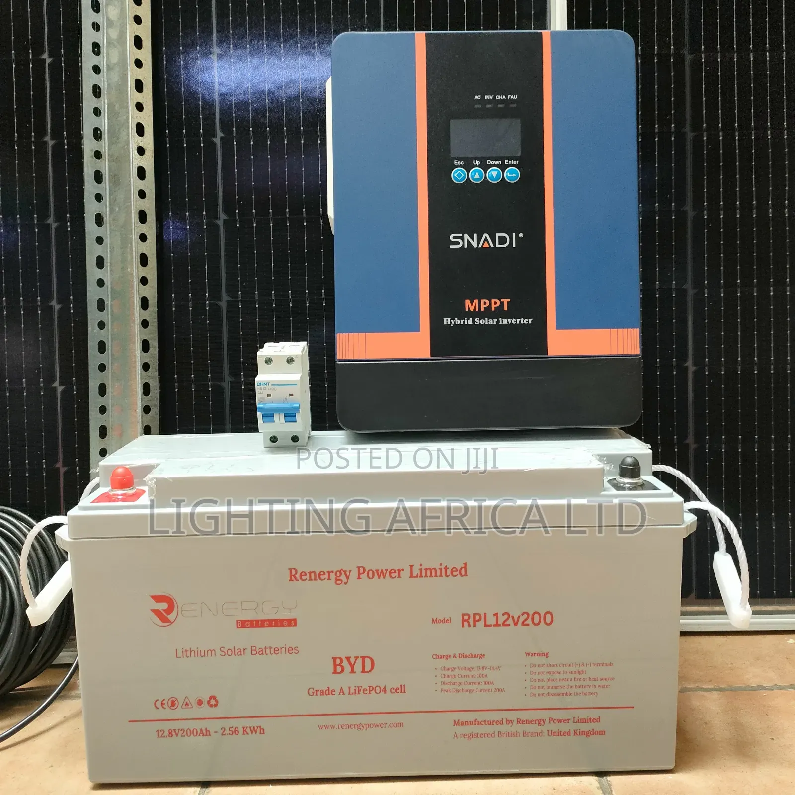 Boma Yetu 2kva Hybrid Inverter - (2)575w Solar Panels - 200ah Lithium