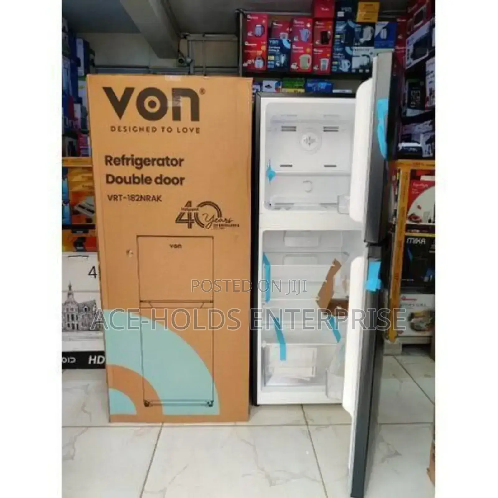 Von 181l Double Door Refrigerator Total No Frost