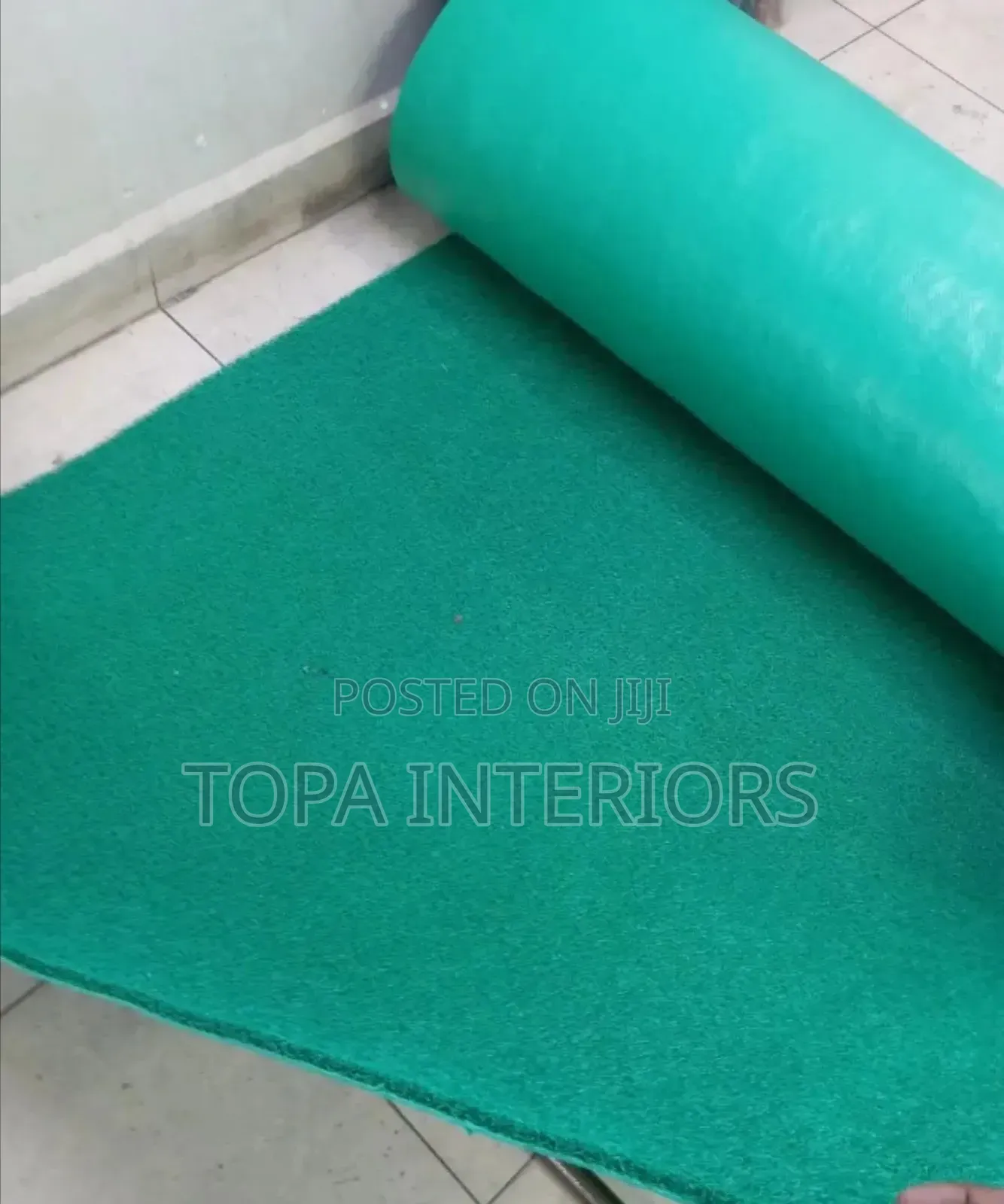 Easy to Clean Water Resistant Green PVC Spaghetti Antislip Rubber Mats