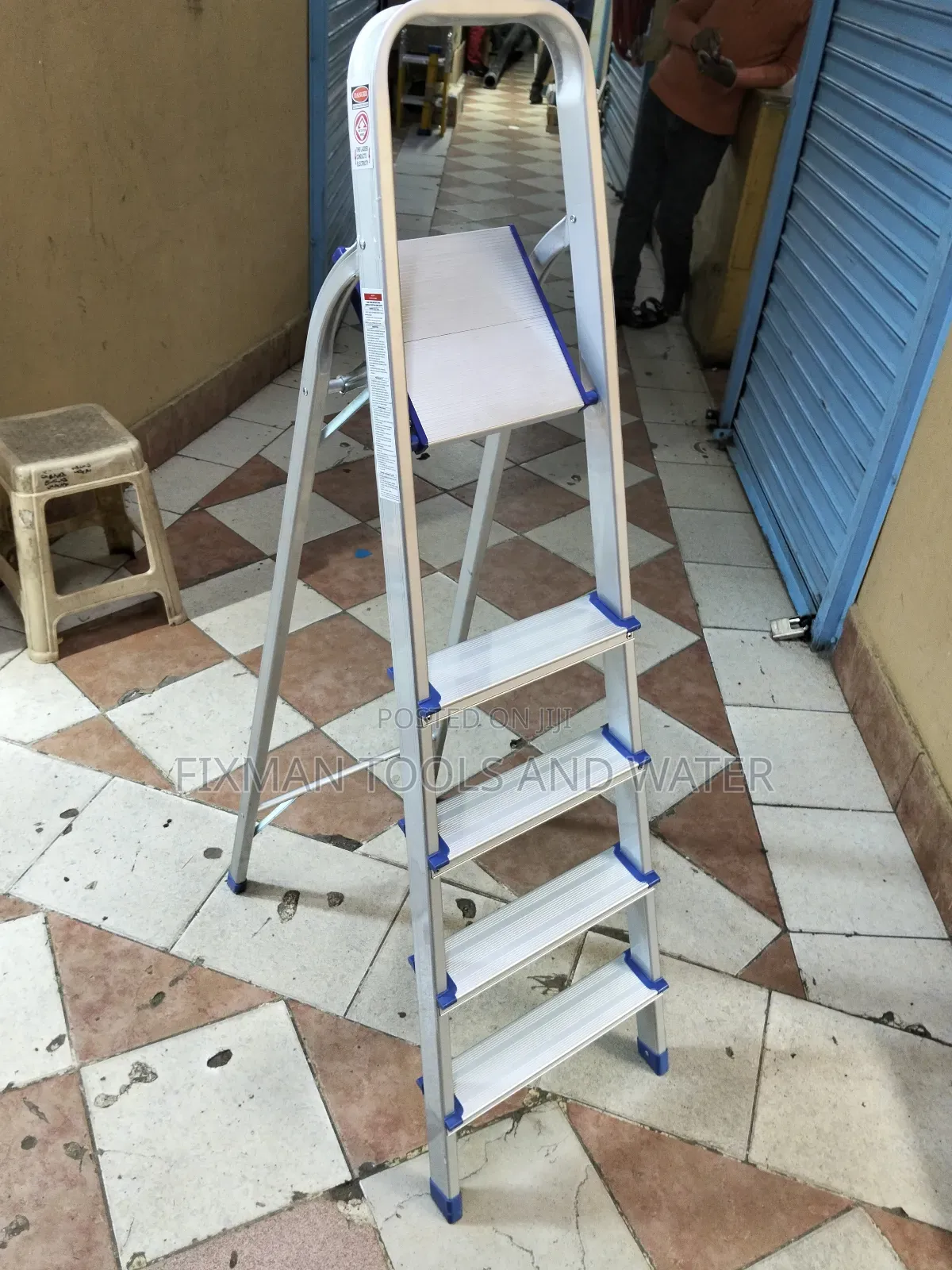 Tough Aluminum Step Ladder 5 Steps