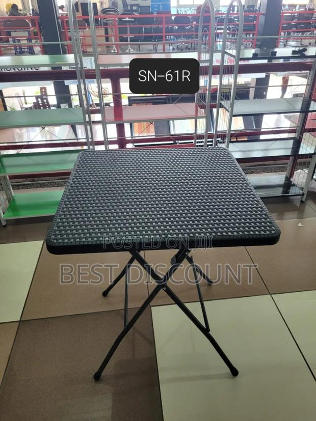 Plastic Foldable Tables, Black Square - main view