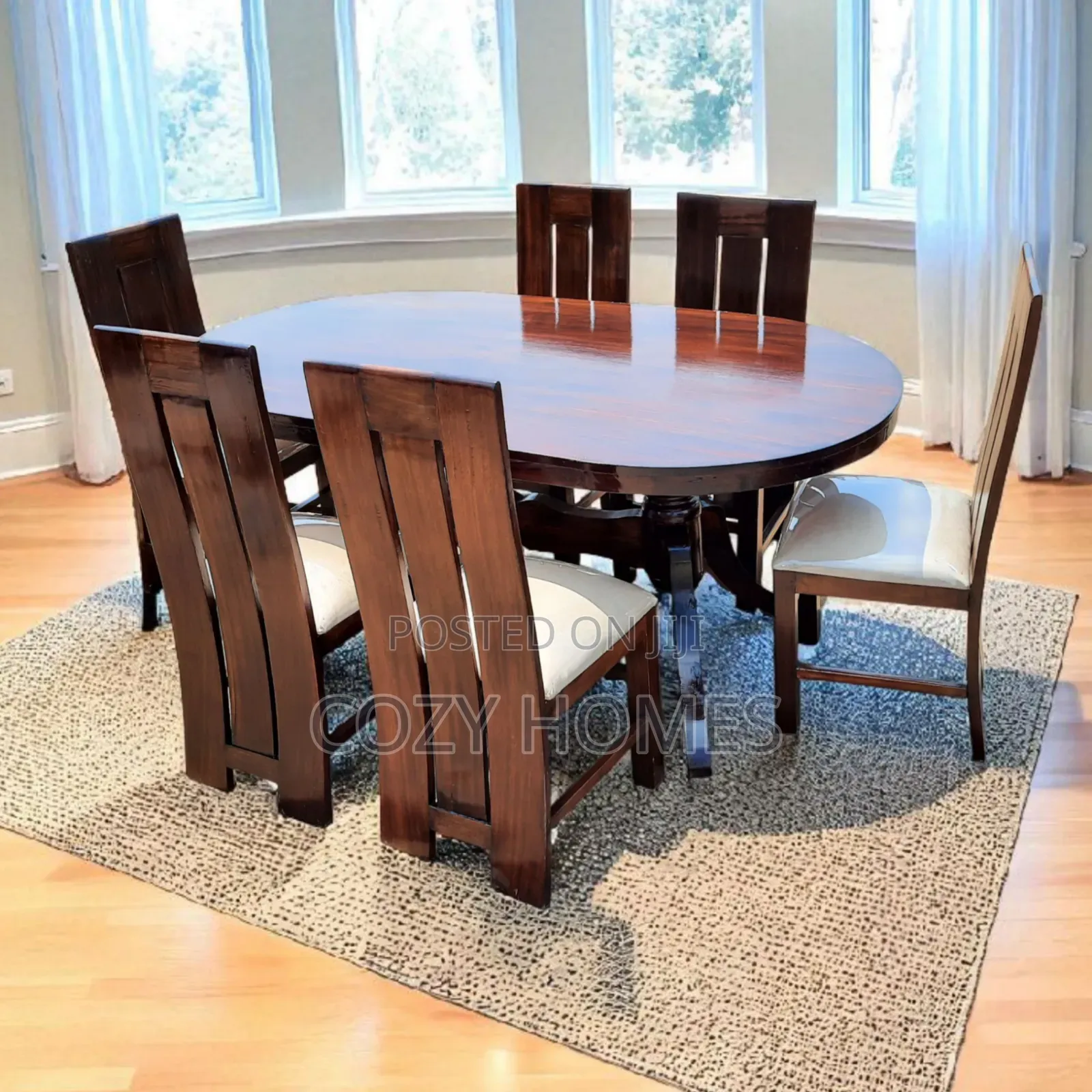 Dining Set, a Spacious Oval 6 Seater Dining Set Ready Made