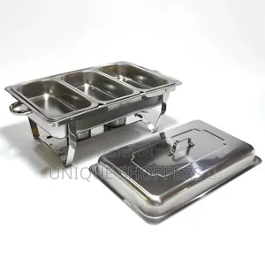*Tripple Foldable Stainless Steel Chaffing Dishes