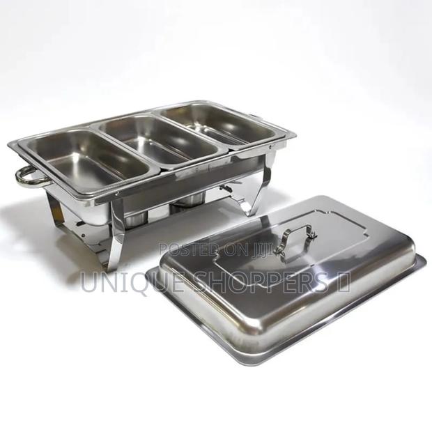 *Tripple Foldable Stainless Steel Chaffing Dishes - main view