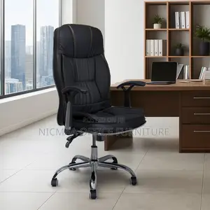 Premium Black Leather Executive Chair