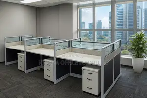 6-Person Sleek, Organized Ready for Productivity Workstation