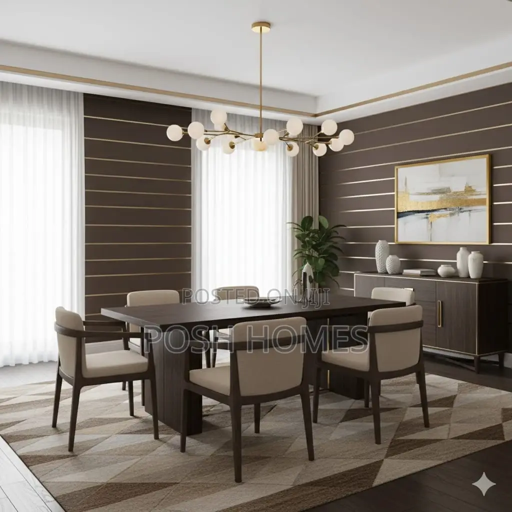 Living Room Lines Brown Wallpapers