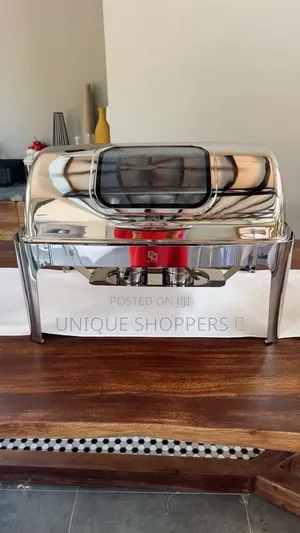 Silver *9l Rectangular Roll Top Chaffing Dish