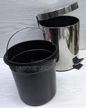 12ltr Stainless Steel Pedal Dustbin With Plastic Inner Bucket