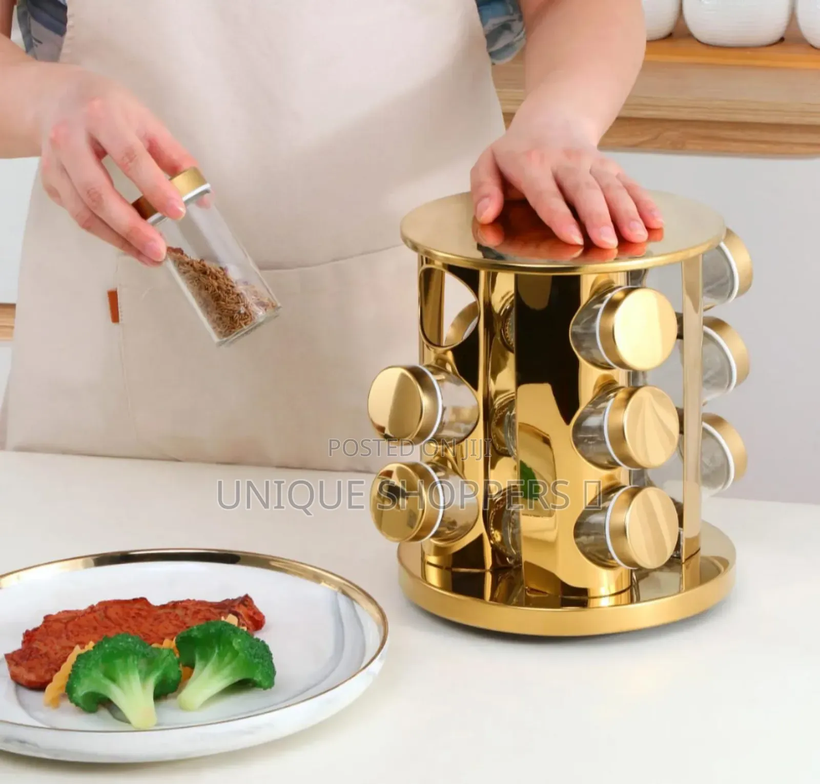 Rotating Spice Rack*
*Has 12 Glass Jars Each 100ml*
