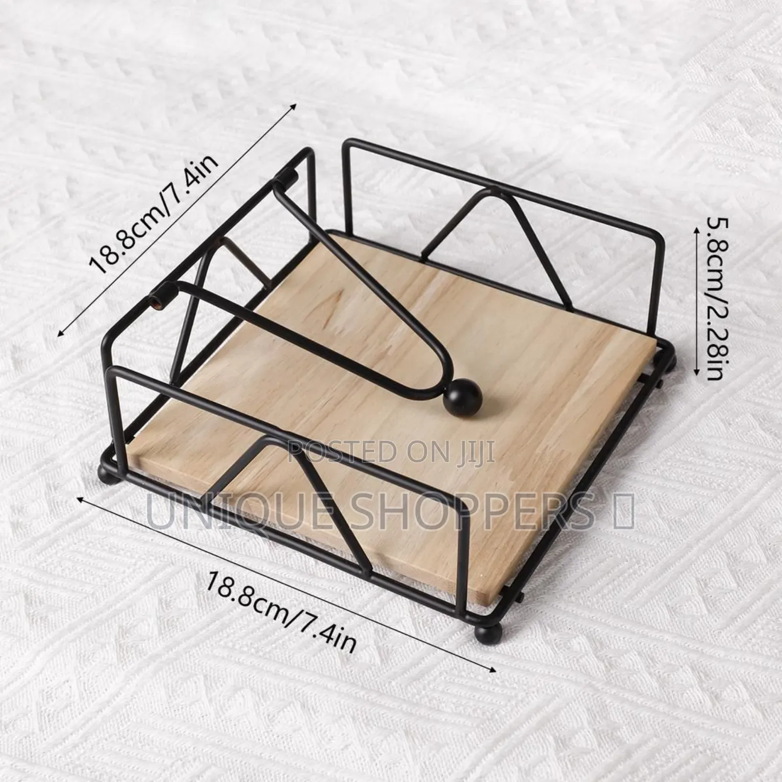 Luxury Metallic Serviette Holder/Napkin Holder With Bamboo Place On