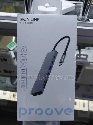 Proove Iron Link 7 in 1 (2*Type-C + 2*Usb3.0 + Hdmi + Sd/Tf) Hub.