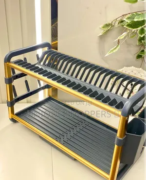 2 Tier Dish Drying Rack For Kitchen Counter.