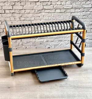 2 Tier Dish Drying Rack For Kitchen Counter.