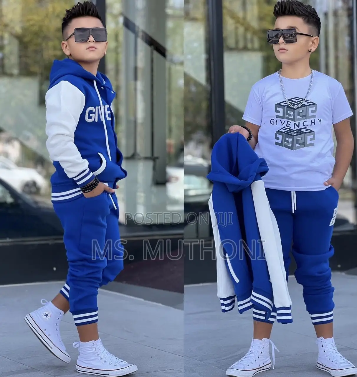 Heavy Material Givenchy 3 Piece Turkey Set Kids Tracksuits