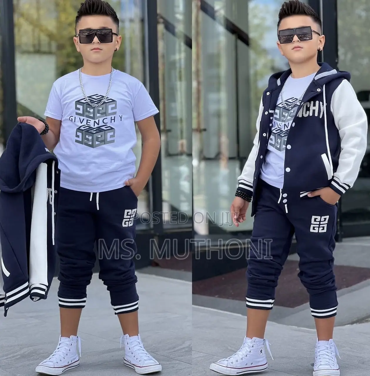 Heavy Material Givenchy 3 Piece Turkey Set Kids Tracksuits