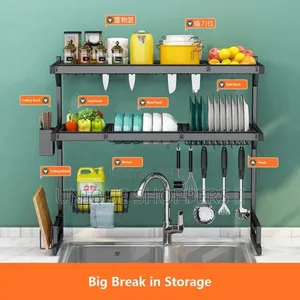 85cm Detachable Double Over The Sink Dish Rack