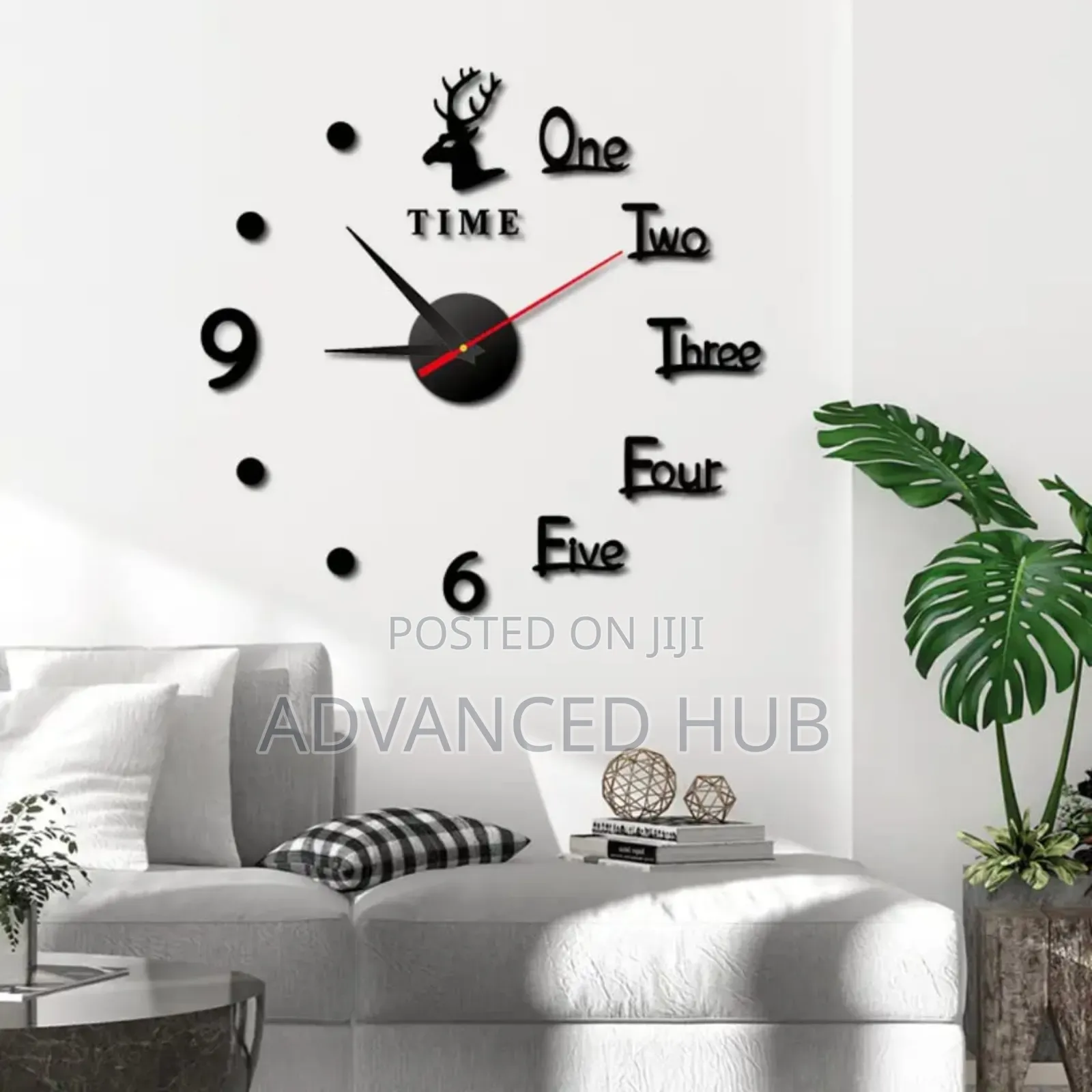 3d Large Riman Numeral Acrylic Diy Wall Clock