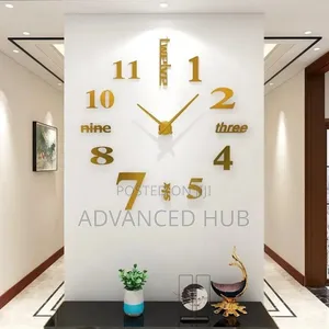 3d Large Riman Numeral Acrylic Diy Wall Clock