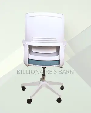 White Ergonomic Mesh Office Chair | Quiet-Roll Tilt Lock Mechanism