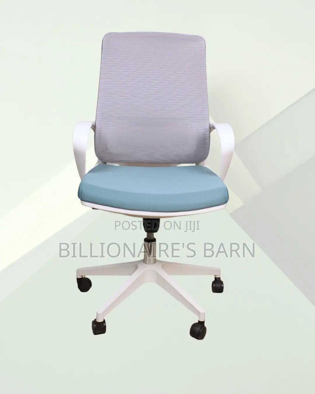 White Ergonomic Mesh Office Chair | Quiet-Roll Tilt Lock Mechanism