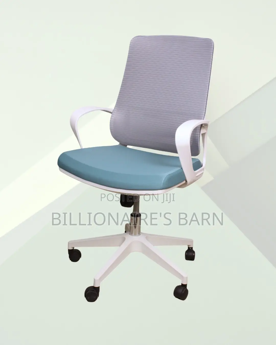 White Ergonomic Mesh Office Chair | Quiet-Roll Tilt Lock Mechanism