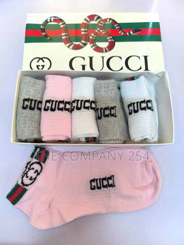 Quality Cotton Branded Gucci,Lv,Adidas ,Moschino 6 Pairs - thumbnail 2