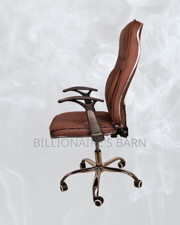 High-Back Ergonomic Executive Leather Chair | Steel Frame - thumbnail 2