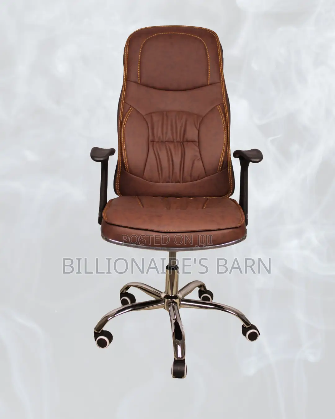 High-Back Ergonomic Executive Leather Chair | Steel Frame
