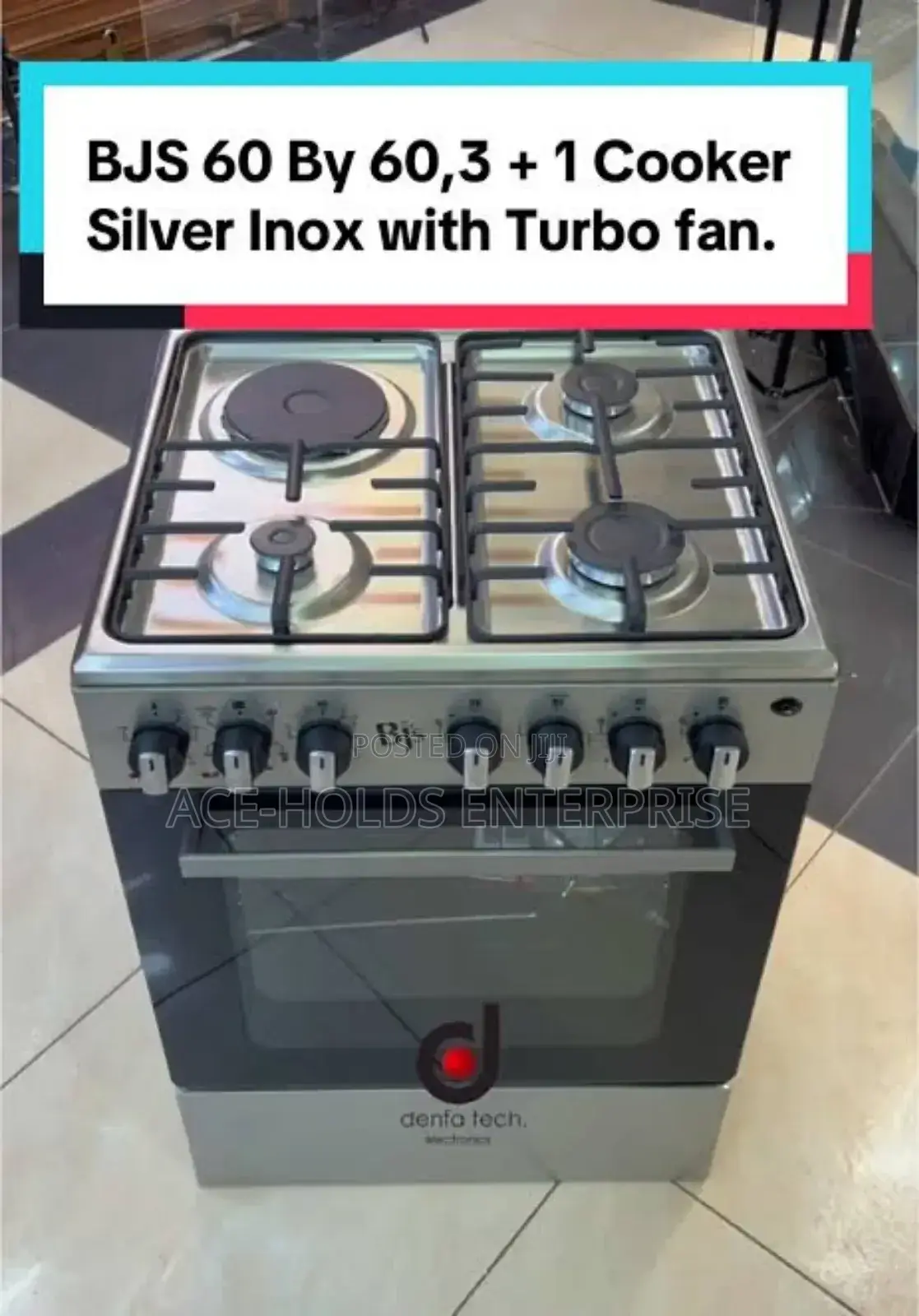 BJS 60/60 Free Standing Cooker 3g+1e Electric Oven Free Standing Cooke