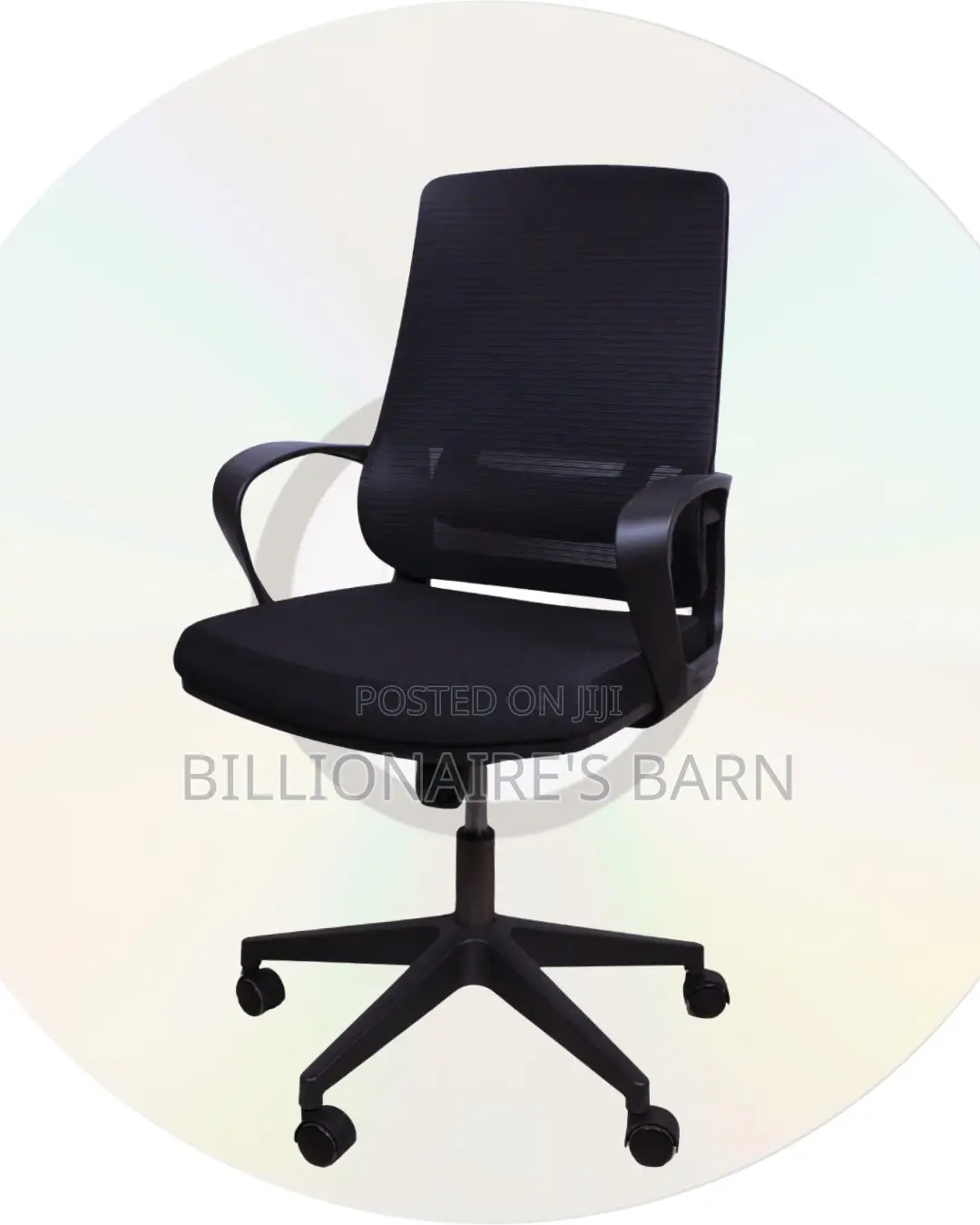 Black Ergonomic Mesh Office Chair | Space-saving Lumbar Support