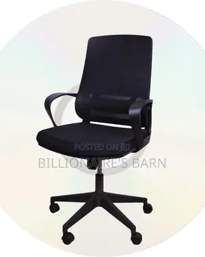 Black Ergonomic Mesh Office Chair | Space-saving Lumbar Support
