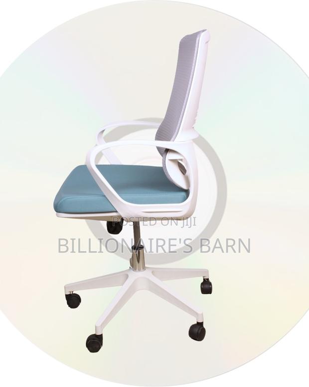 White Ergonomic Mesh Office Chair | Minimal Nylon Castors