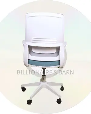 White Ergonomic Mesh Office Chair | Minimal Nylon Castors