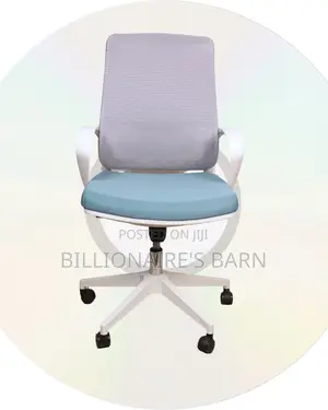White Ergonomic Mesh Office Chair | Minimal Nylon Castors