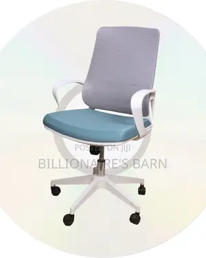 White Ergonomic Mesh Office Chair | Minimal Nylon Castors