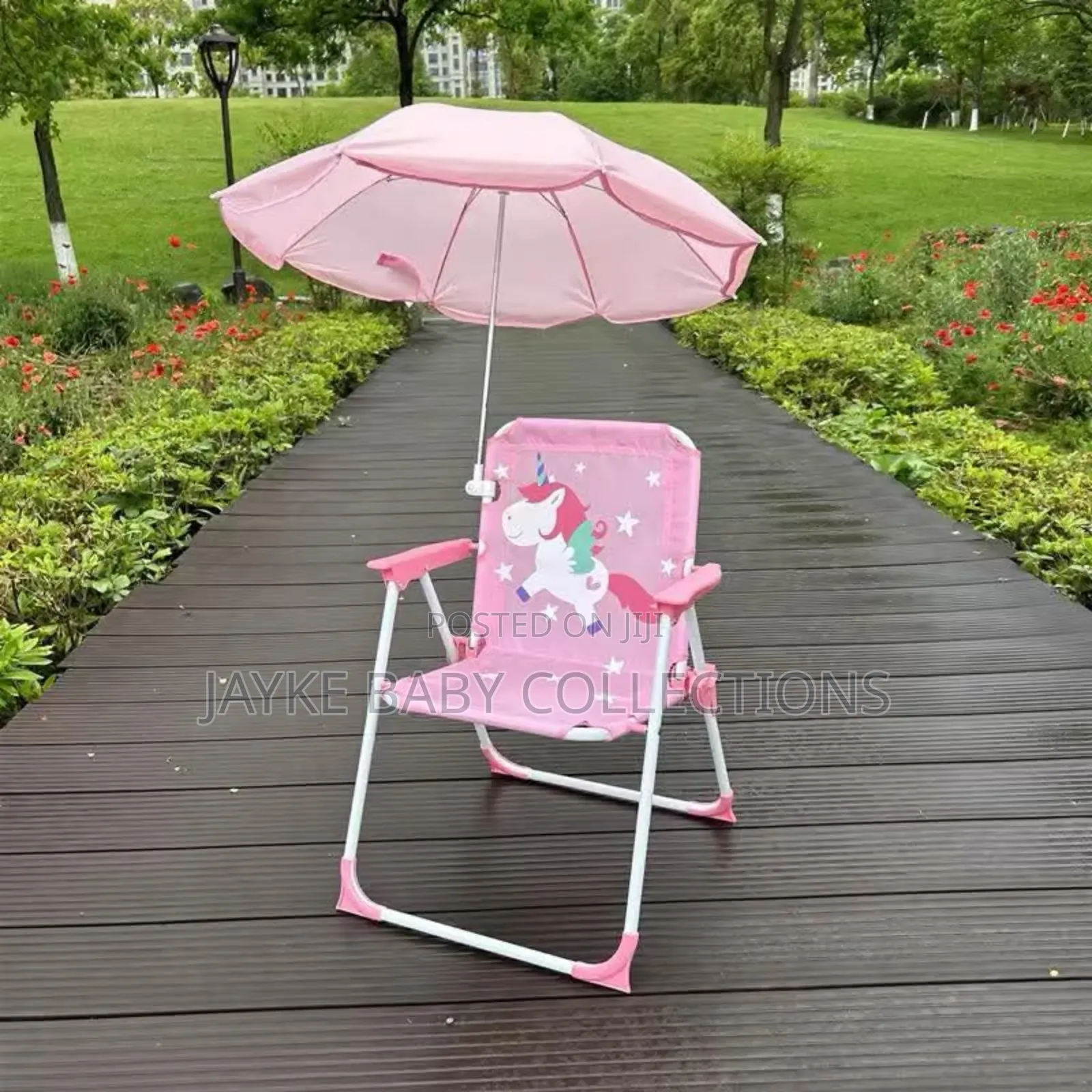 Kids Folding Camping Chair With Umbrella – Portable Uv Safe